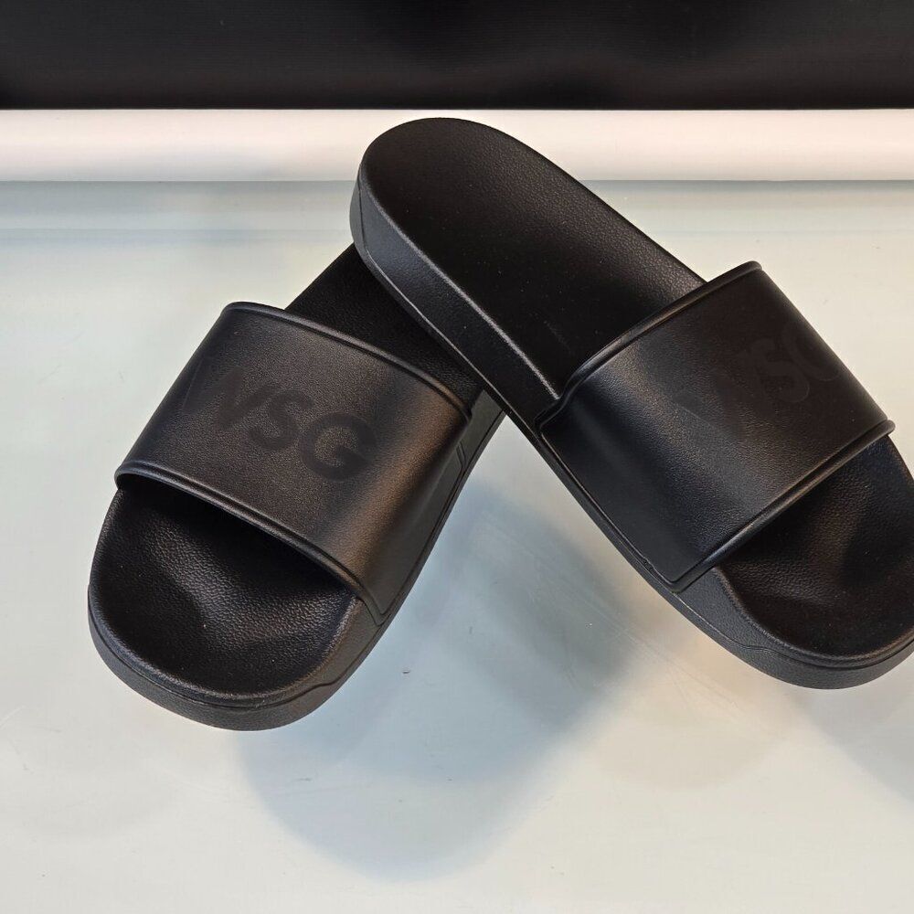 WSG Logo What's good? Slider Slides Black Rubber EU Size 45